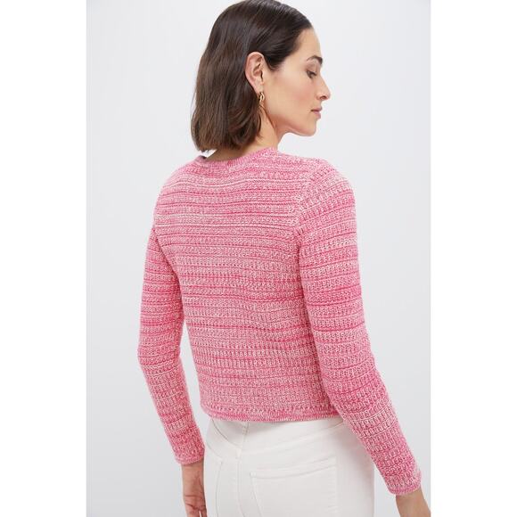 HYACINTH HOUSE Marled Pink Maybourne Cardigan Size L NWT Retail $158 Tuckernuck - Picture 2 of 8